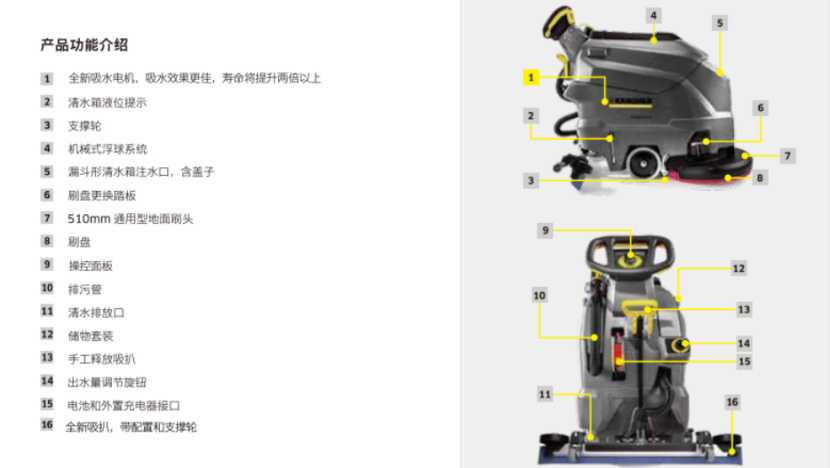 BD 50/50 C Classic Bp手推式洗地吸干机