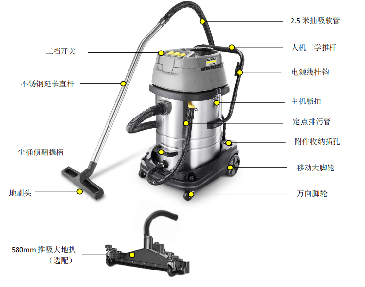 NT 70/3 Me Tc Classic商用/工业吸尘器